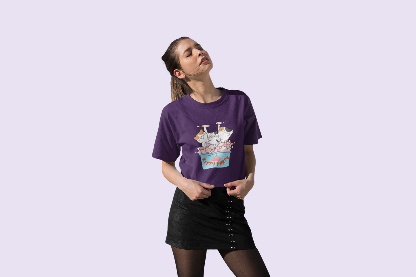 KITTY PARTY - printed Round Neck Half sleeve t-shirt