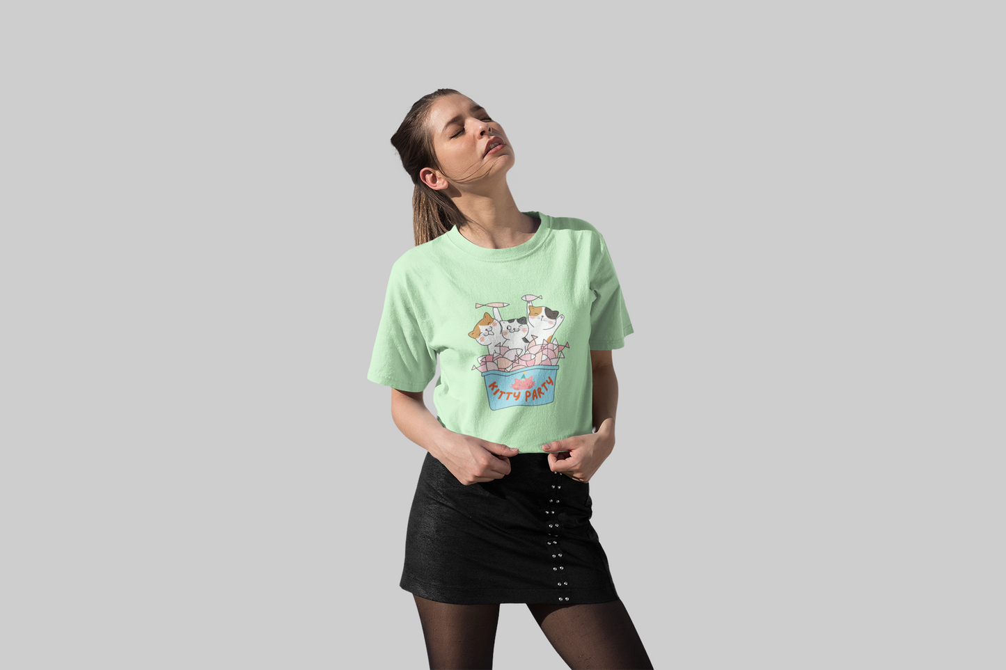 KITTY PARTY - printed Round Neck Half sleeve t-shirt