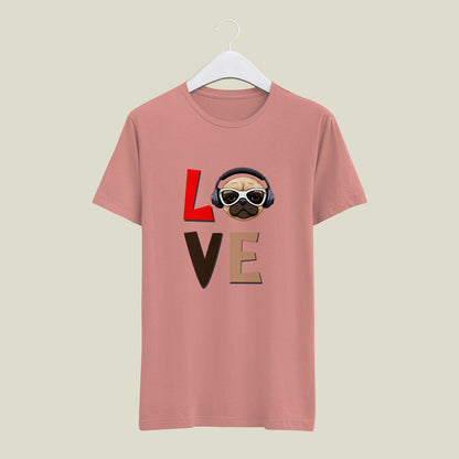 LOVE - printed Round Neck Half sleeve t-shirt