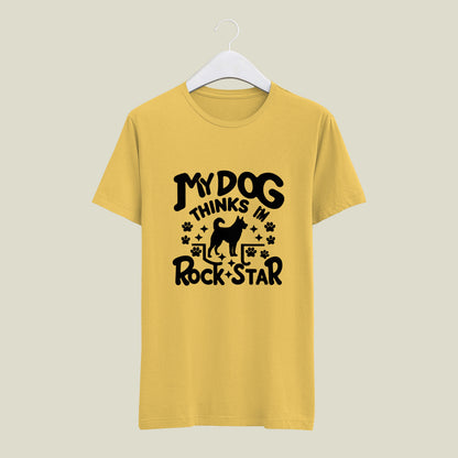 Rock Star - printed Round Neck Half sleeve t-shirt