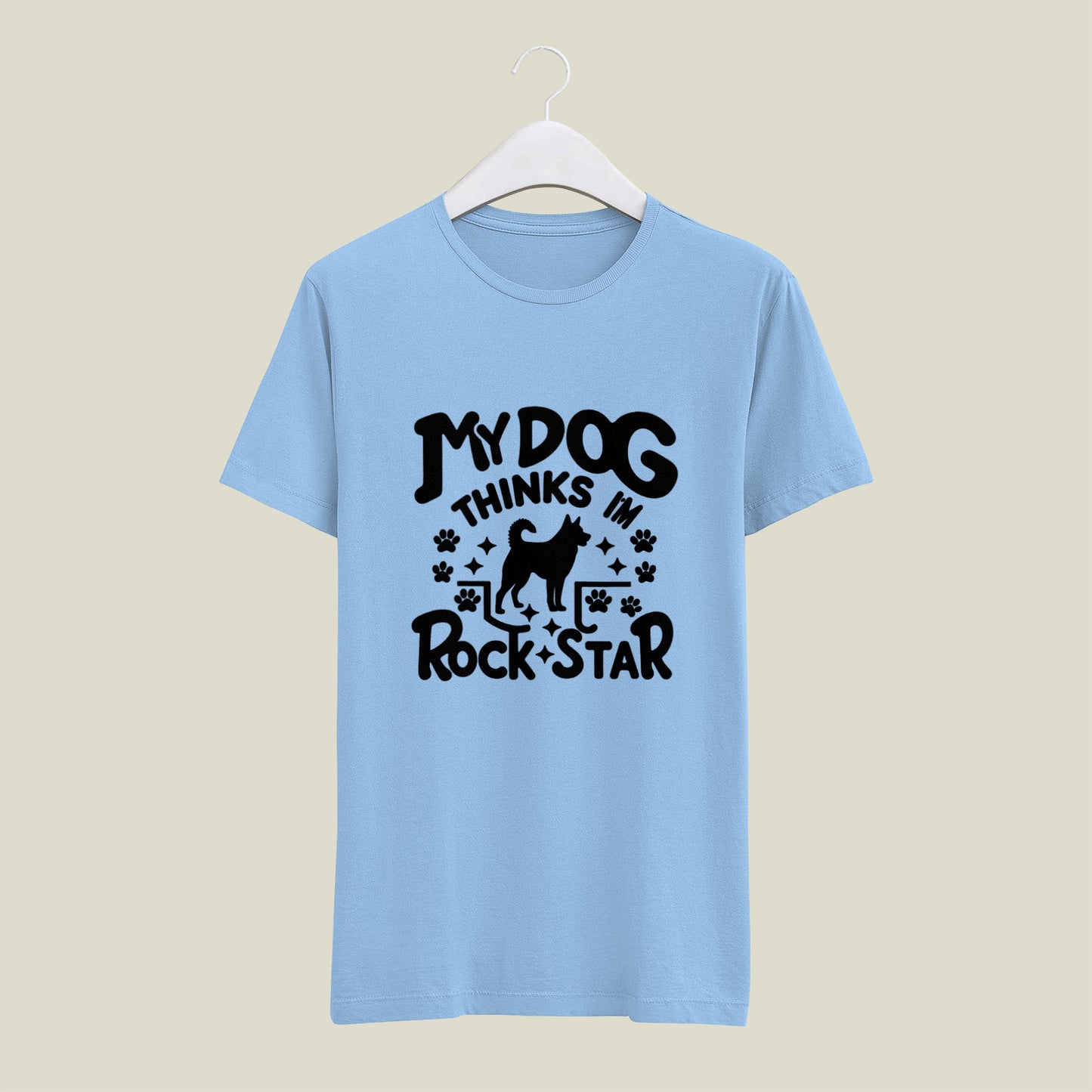 Rock Star - printed Round Neck Half sleeve t-shirt