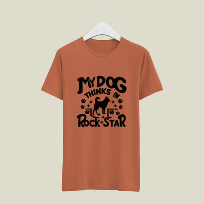 Rock Star - printed Round Neck Half sleeve t-shirt