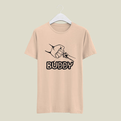 BUDDY - printed Round Neck Half sleeve t-shirt