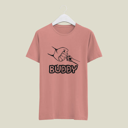 BUDDY - printed Round Neck Half sleeve t-shirt