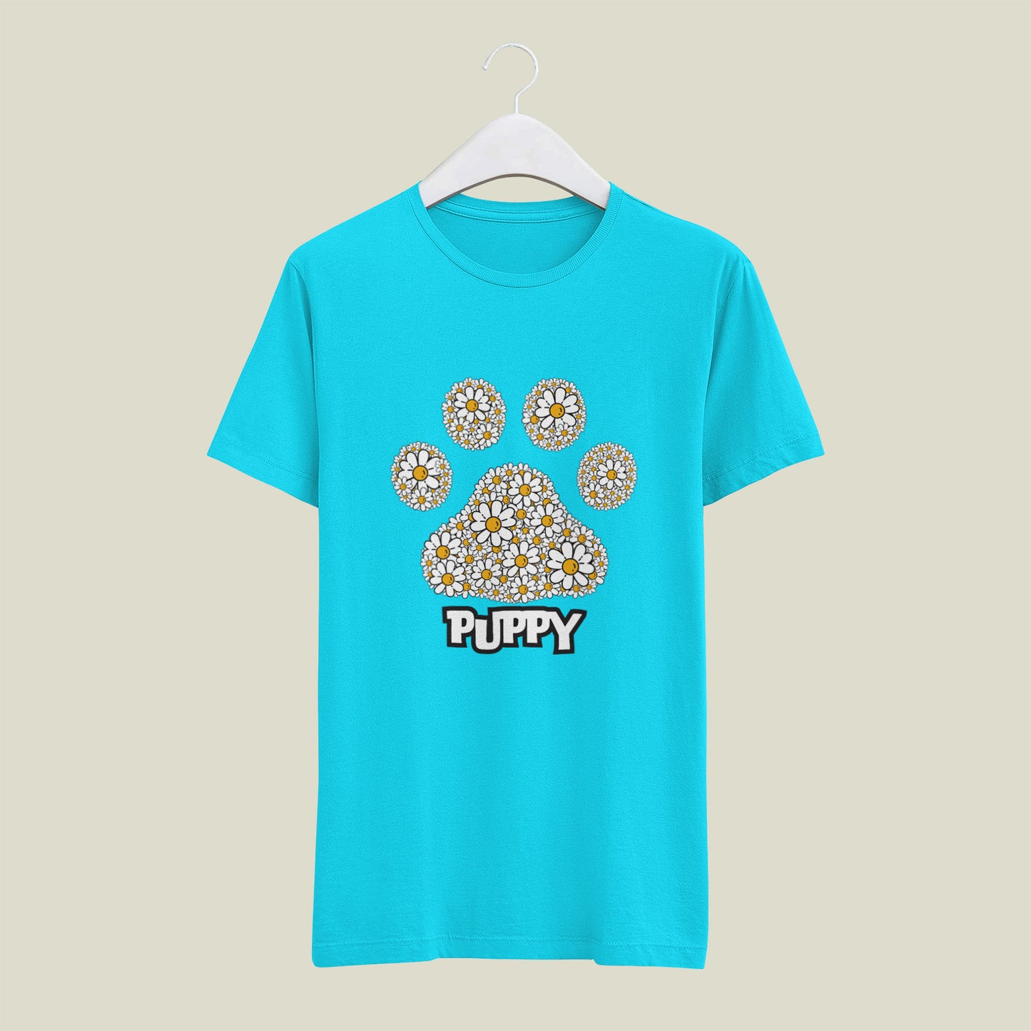 Puppy - printed Round Neck Half sleeve t-shirt