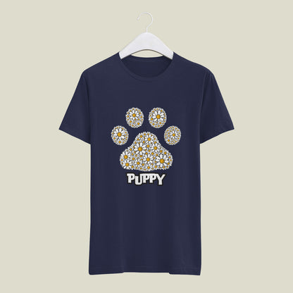 Puppy - printed Round Neck Half sleeve t-shirt