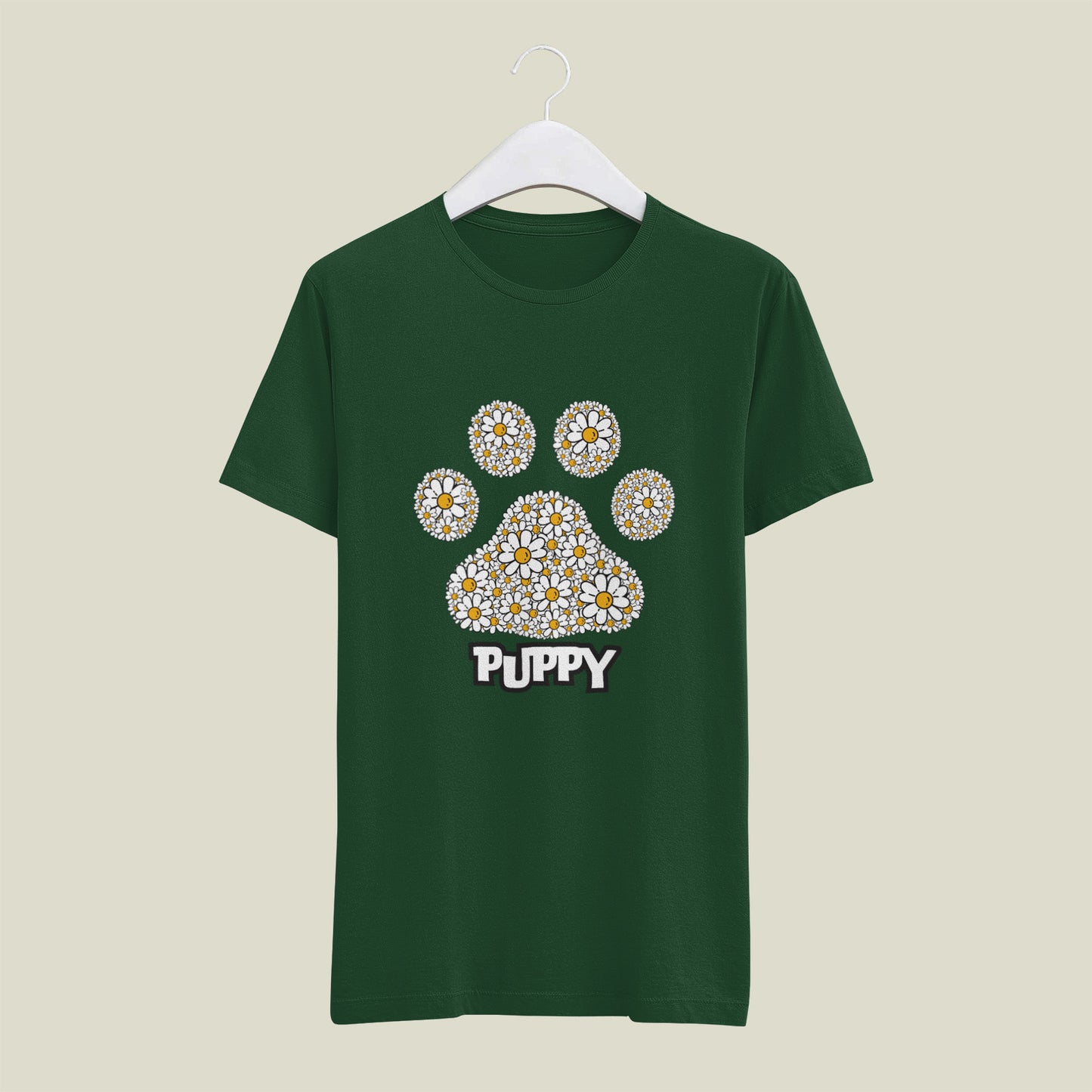 Puppy - printed Round Neck Half sleeve t-shirt