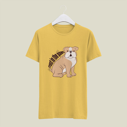 Trust in the paws - printed Round Neck Half sleeve t-shirt