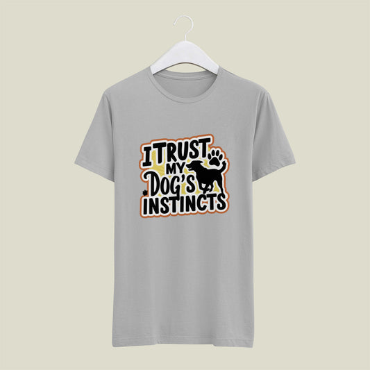 Trust in the paws - printed Round Neck Half sleeve t-shirt