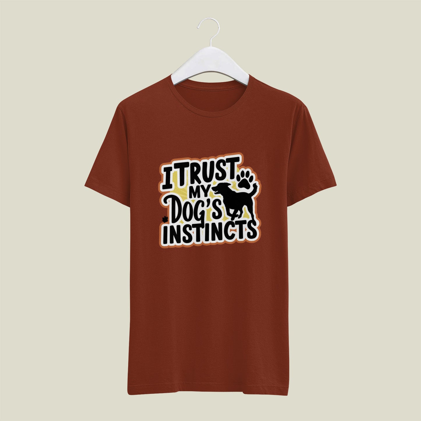 Trust in the paws - printed Round Neck Half sleeve t-shirt