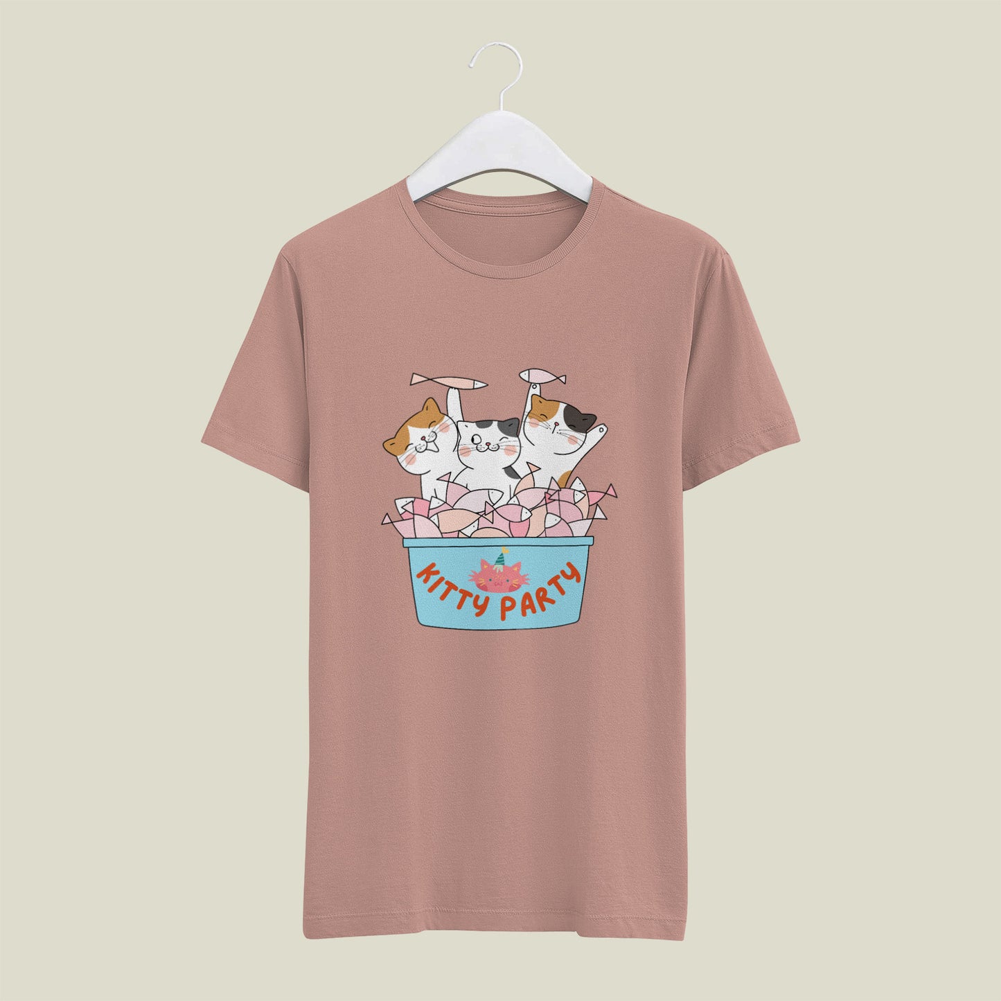 KITTY PARTY - printed Round Neck Half sleeve t-shirt