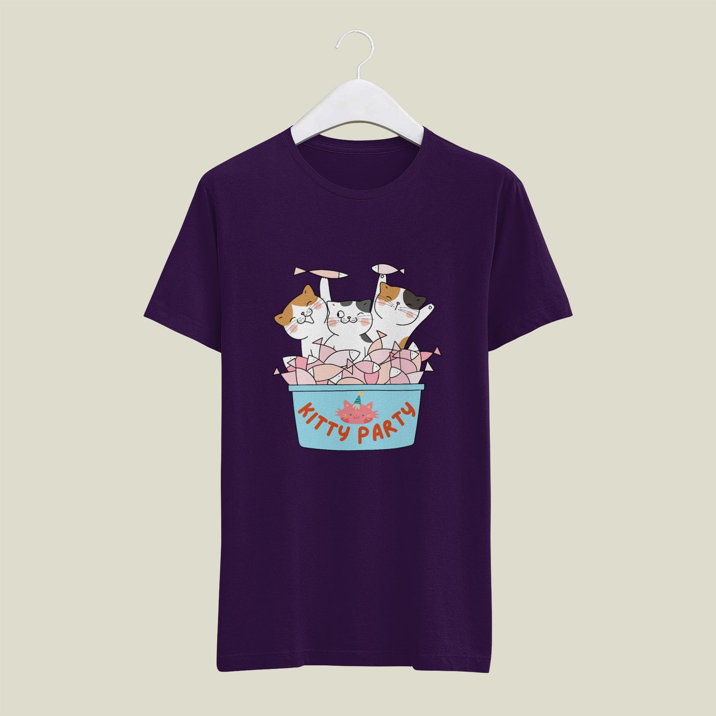 KITTY PARTY - printed Round Neck Half sleeve t-shirt