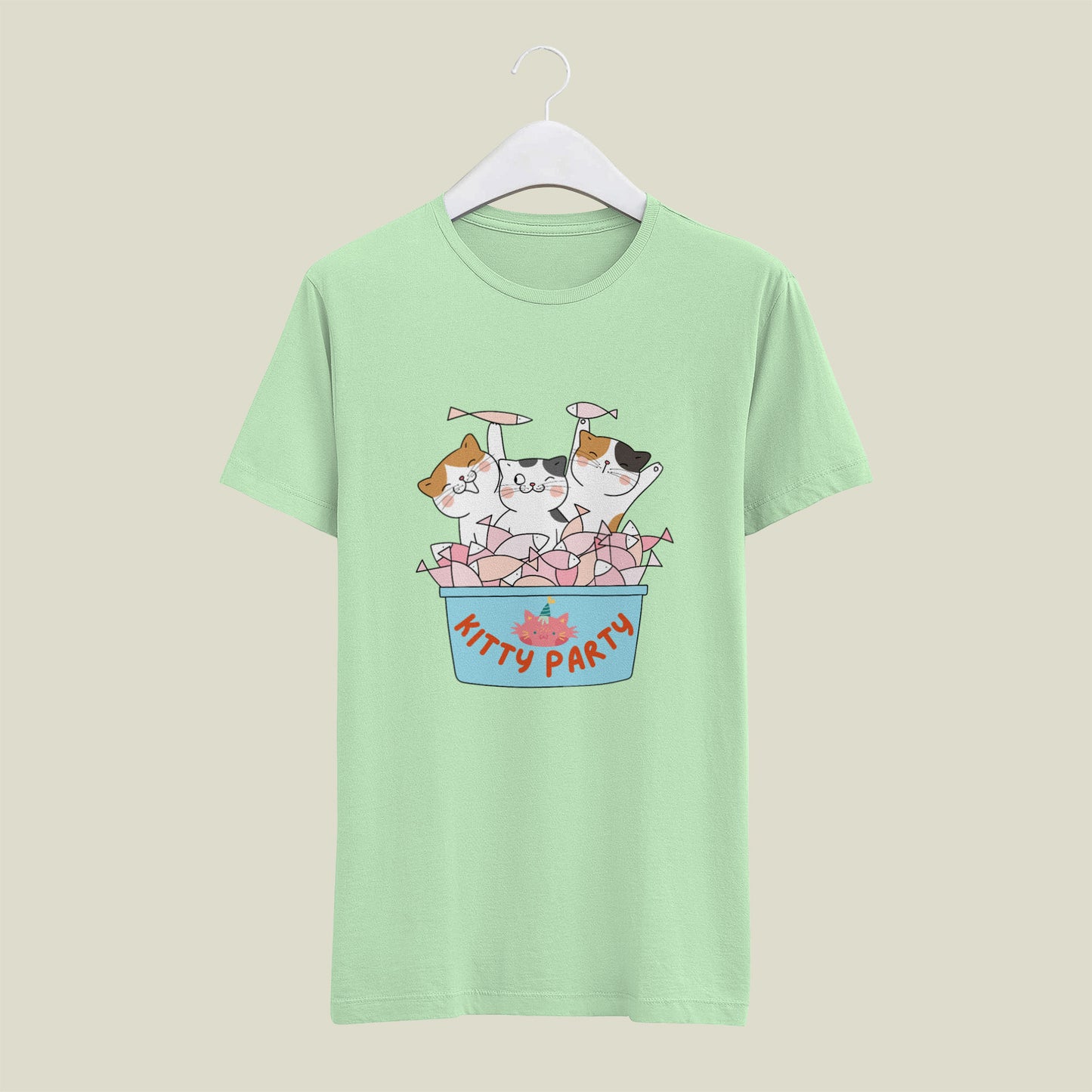 KITTY PARTY - printed Round Neck Half sleeve t-shirt