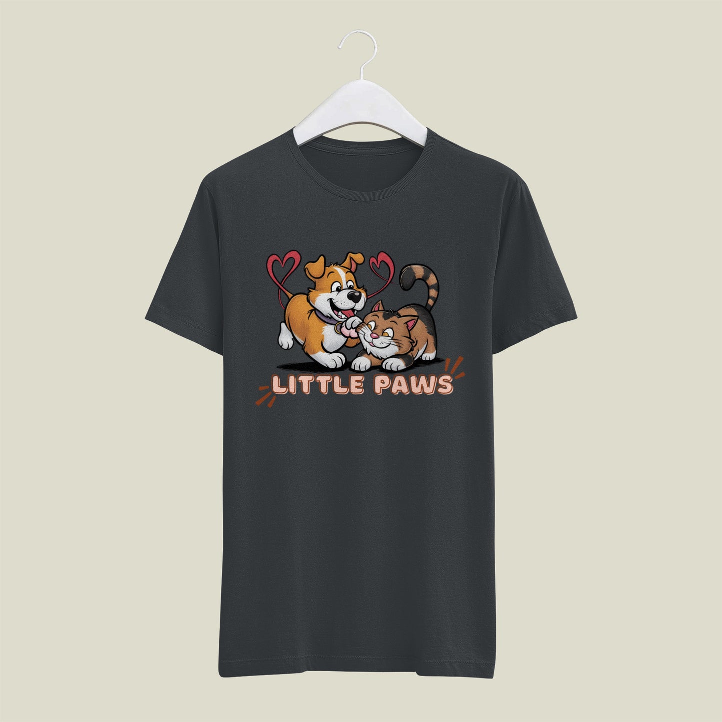 LITTLE PAWS - printed Round Neck Half sleeve t-shirt