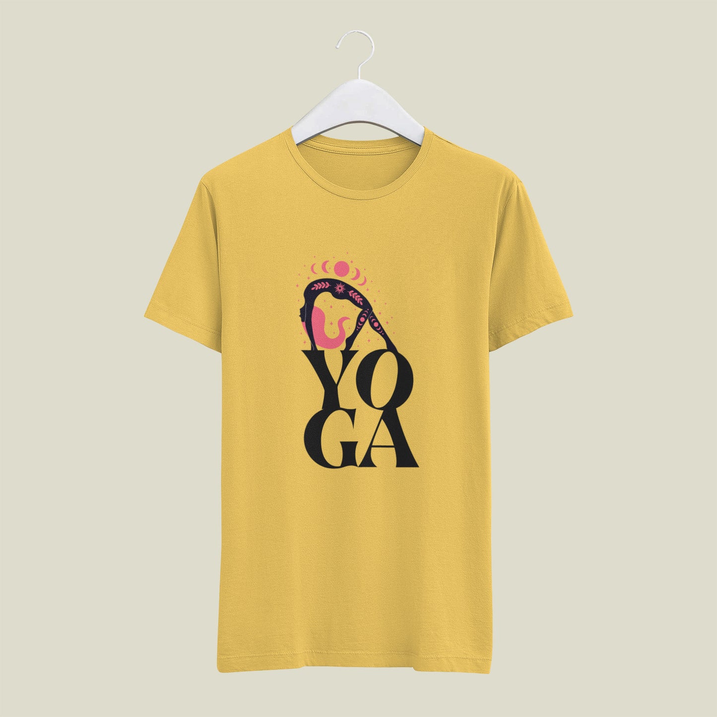 Yoga - printed Round Neck Half Sleeve T-Shirt