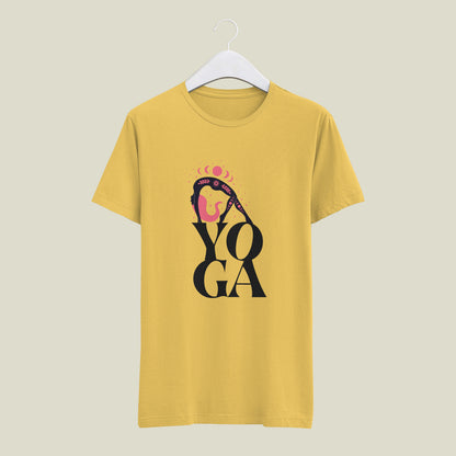 Yoga - printed Round Neck Half Sleeve T-Shirt