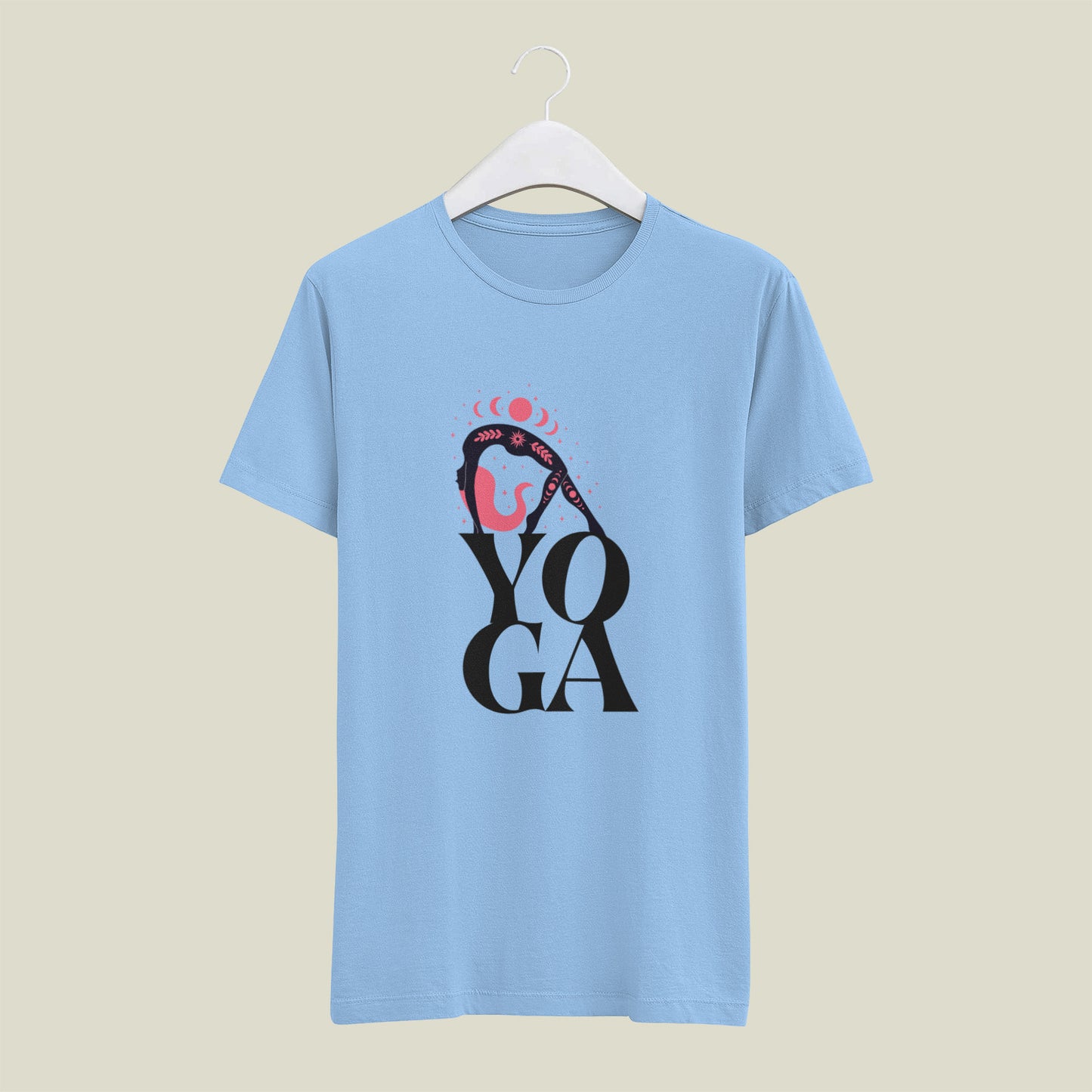 Yoga - printed Round Neck Half Sleeve T-Shirt