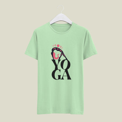 Yoga - printed Round Neck Half Sleeve T-Shirt