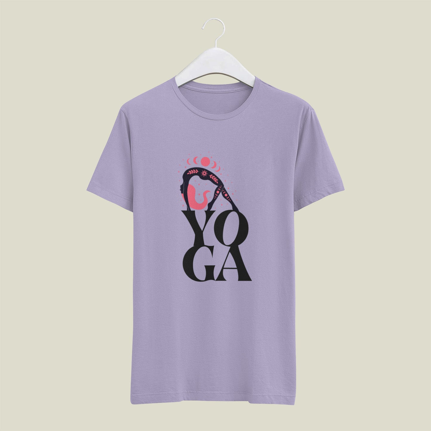 Yoga - printed Round Neck Half Sleeve T-Shirt