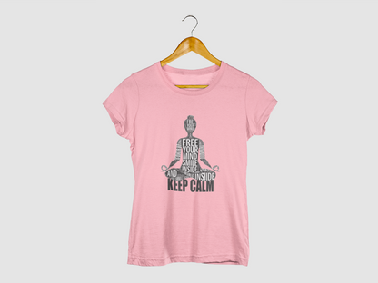 Keep Calm - printed Round Neck Half Sleeve T-Shirt