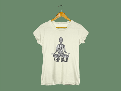 Keep Calm - printed Round Neck Half Sleeve T-Shirt