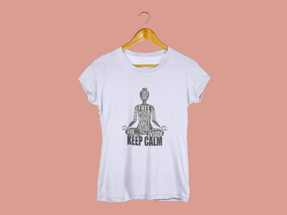 Keep Calm - printed Round Neck Half Sleeve T-Shirt